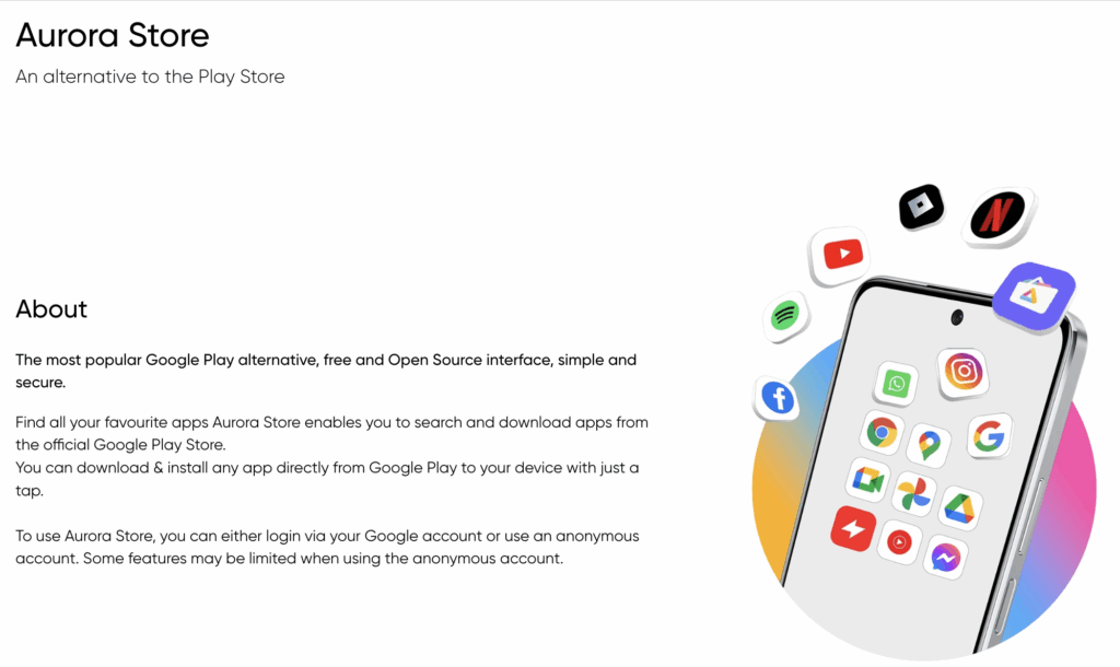 Aurora Store official website