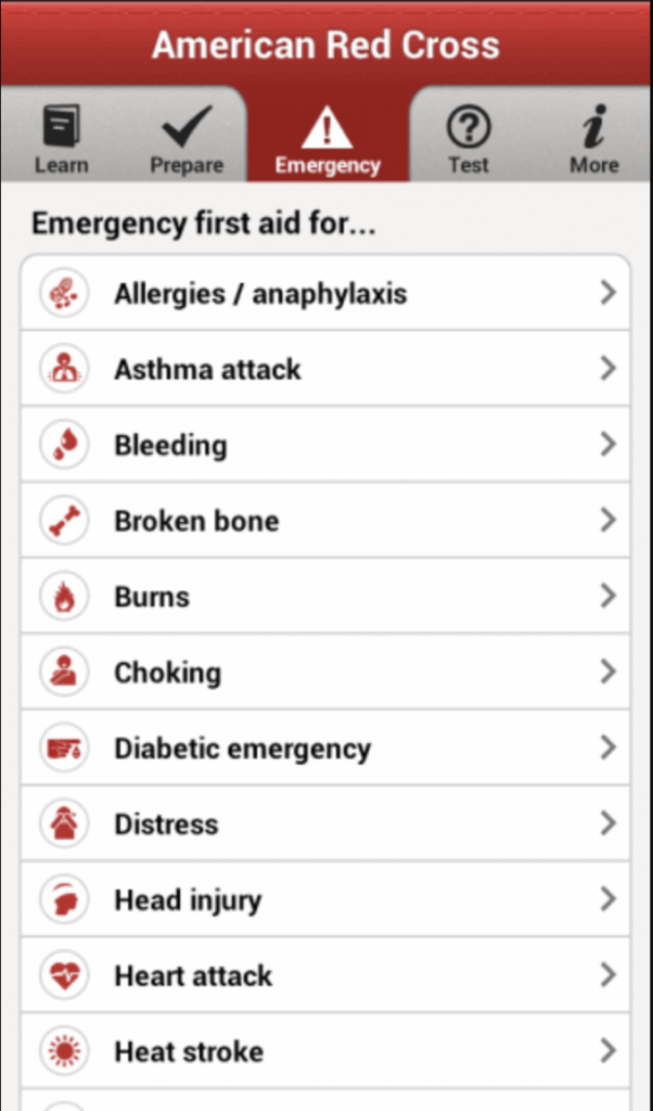 American Red Cross app