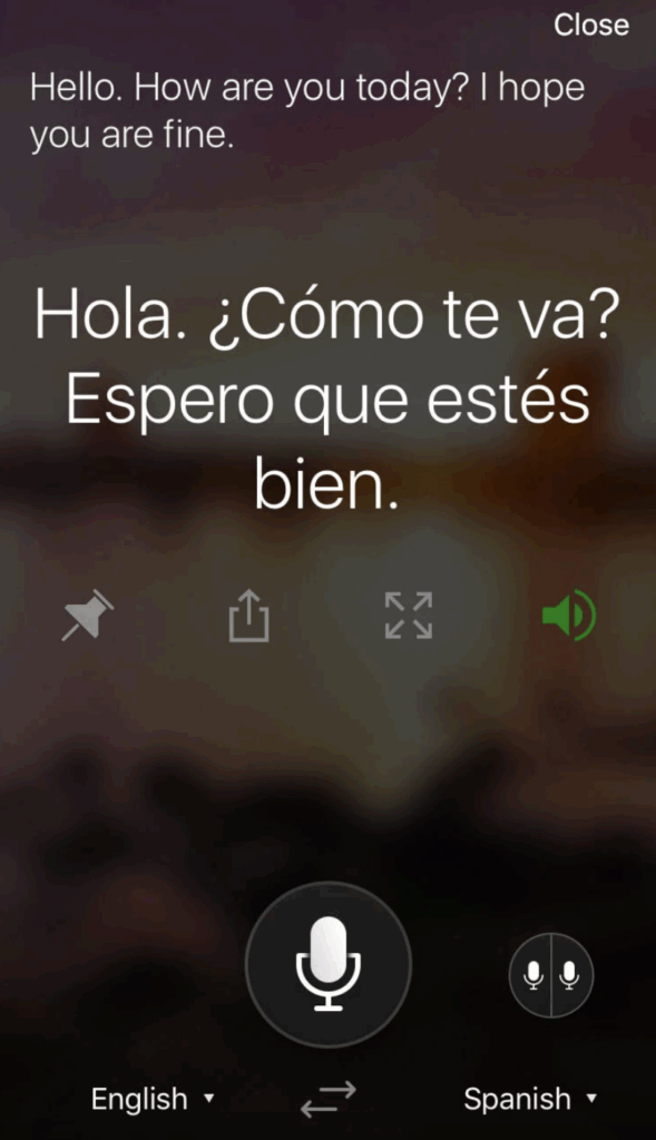Microsoft Translator app