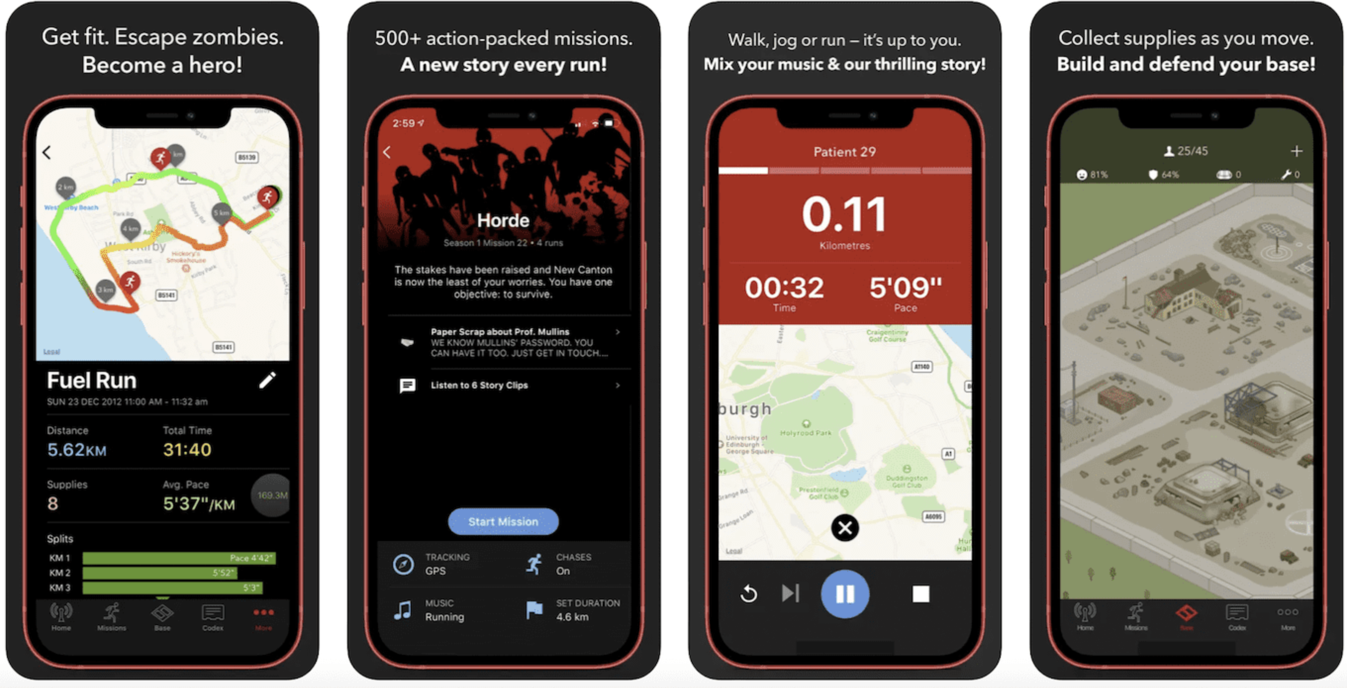 ZRX: Zombies, Run! mobile app