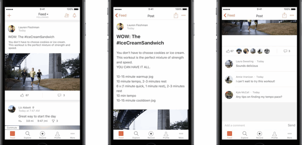 Strava mobile app