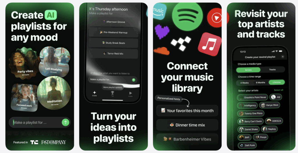 PlaylistAI mobile app