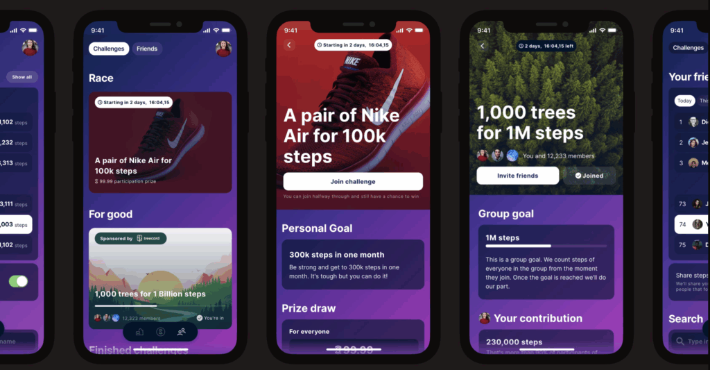 Sweatcoin mobile app