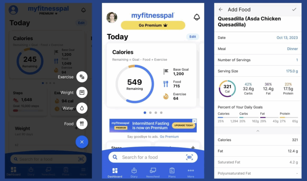 MyFitnessPal mobile app